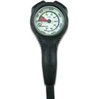 Subacqua Compact Dual PSI-Bar Manómetro- Negro- NO Aplica